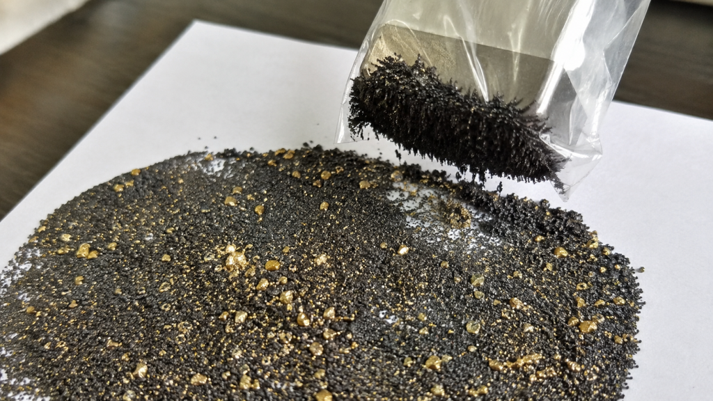 Removing Black Sand With a Magnet