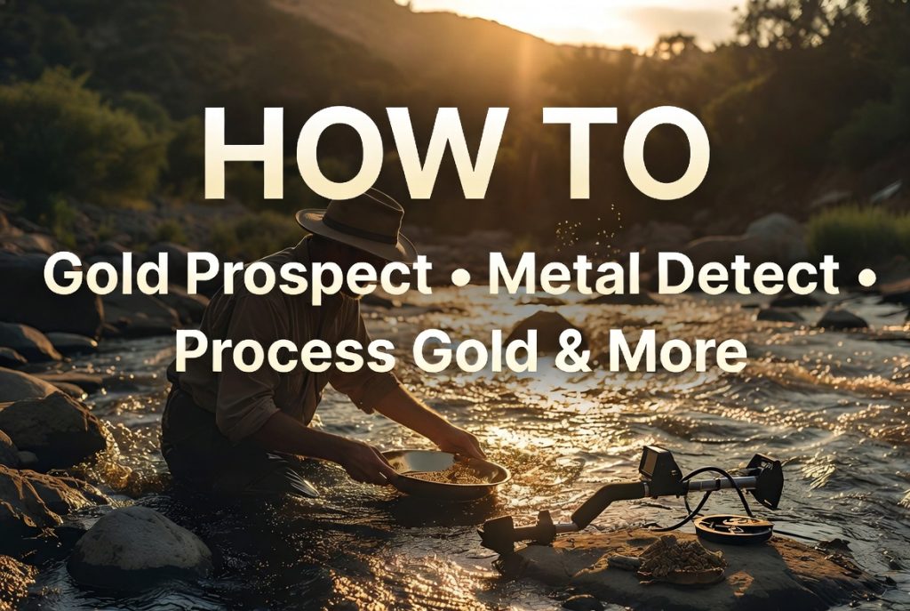 How to gold prospect, metal detect, process gold and more!