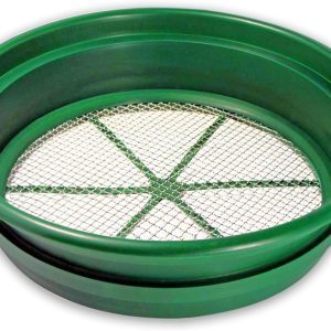 SE 13.25" Green Stackable Classifier – 1/8" Stainless Steel Mesh Gold Prospecting Sifting Pan