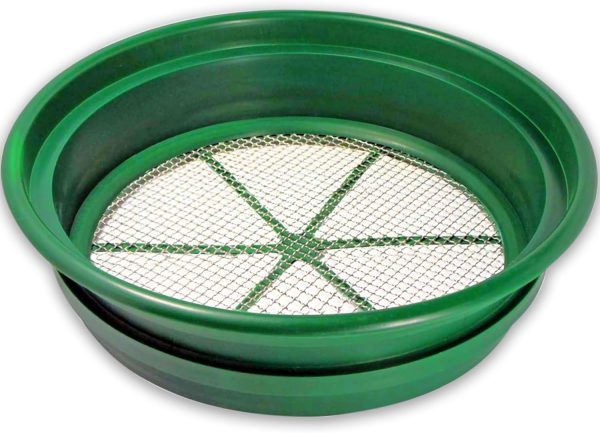 Se 13. 25" green stackable classifier – 1/8" stainless steel mesh gold prospecting sifting pan