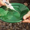 Asr outdoor 5-piece green gold prospecting beginners kit – dual riffle gold pan, snifter bottle, vials & tools