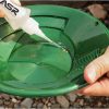 Asr outdoor 11pc gold panning kit – classifier screens, dual riffle gold pans & prospecting tools (green)