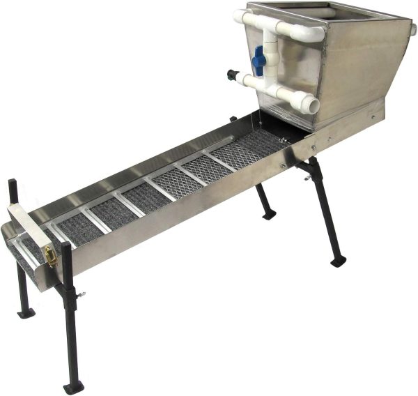 48" complete highbanker kit with hopper box, stand, hoses & adapters – gold mining equipment