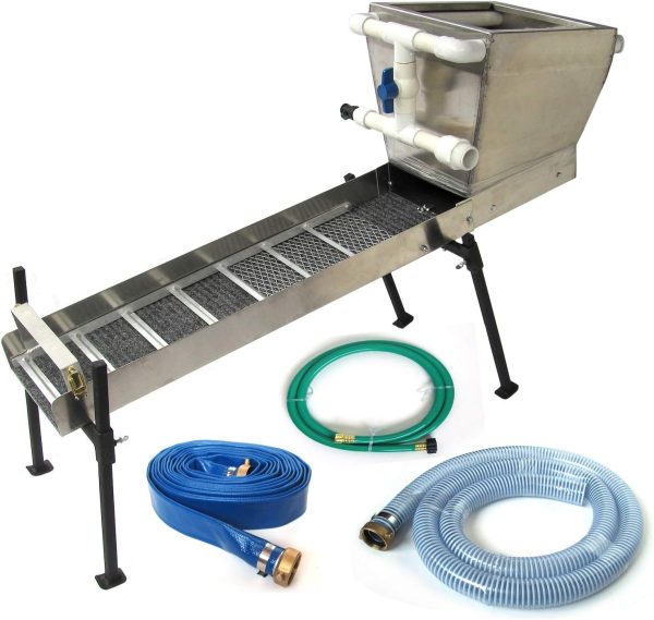 48" complete highbanker kit with hopper box, stand, hoses & adapters – gold mining equipment